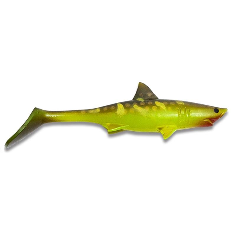 Shark Shad Lures Baby Shark Hot Pike 10cm 9gr 8-pakning