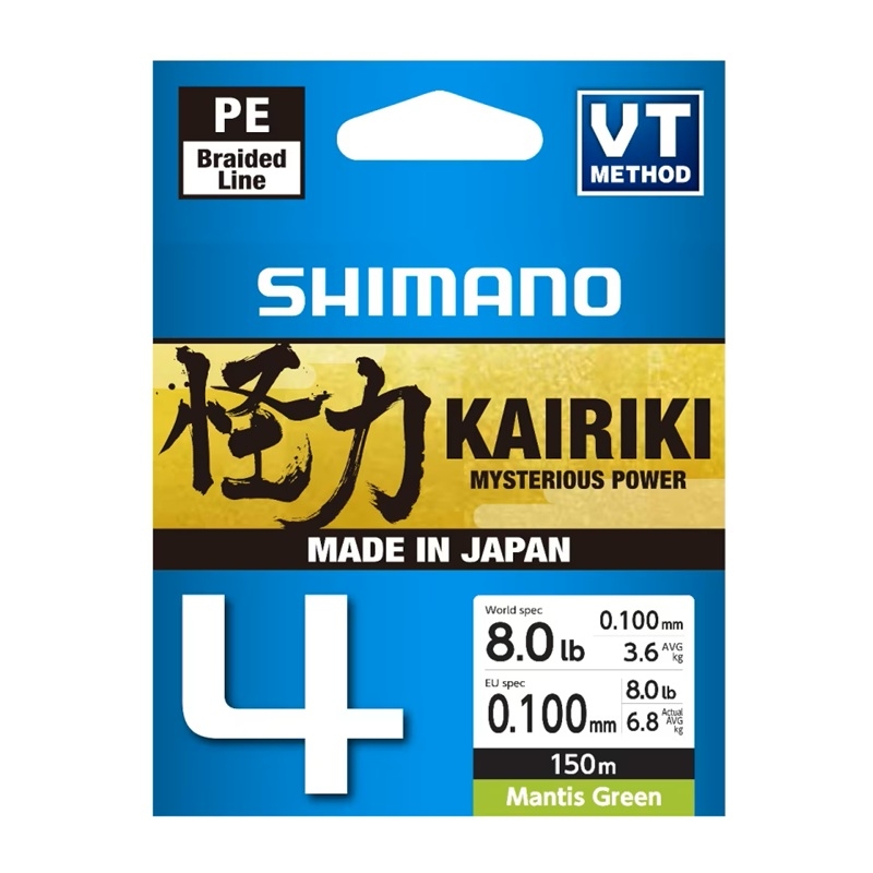 Shimano Line Kairiki 4 150m 0.10mm 6.8kg M Green