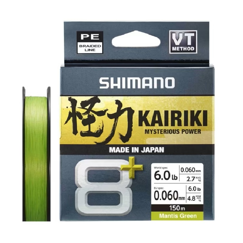 Shimano Line Kairiki 8+ 150m 0.06mm 4.8kg M Green