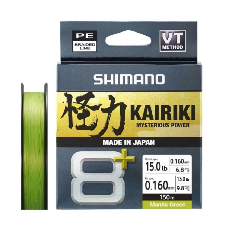 Shimano Line Kairiki 8+ 150m 0.16mm 9.8kg M Green