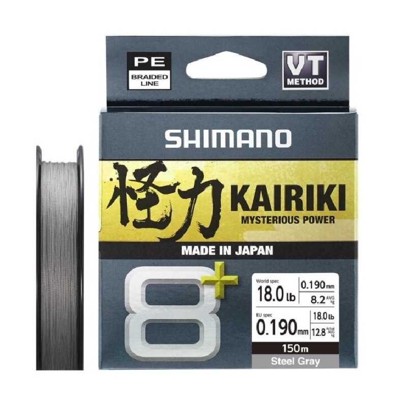 Shimano Line Kairiki 8+ 150m 0.19mm 12.8kg Grey