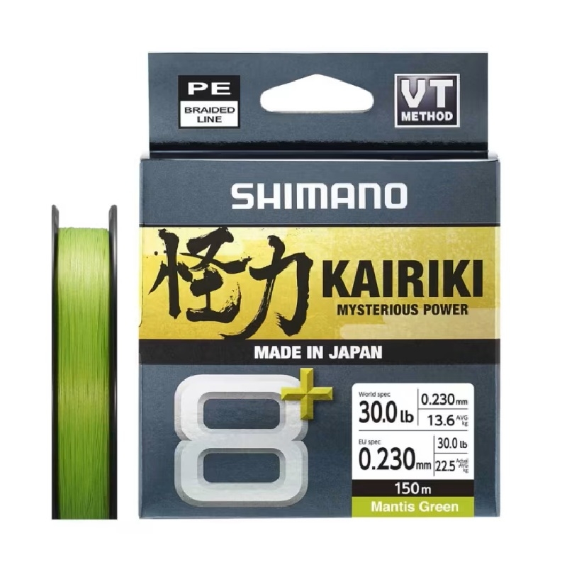 Shimano Line Kairiki 8+ 150m 0.23mm 22.5kg M Green