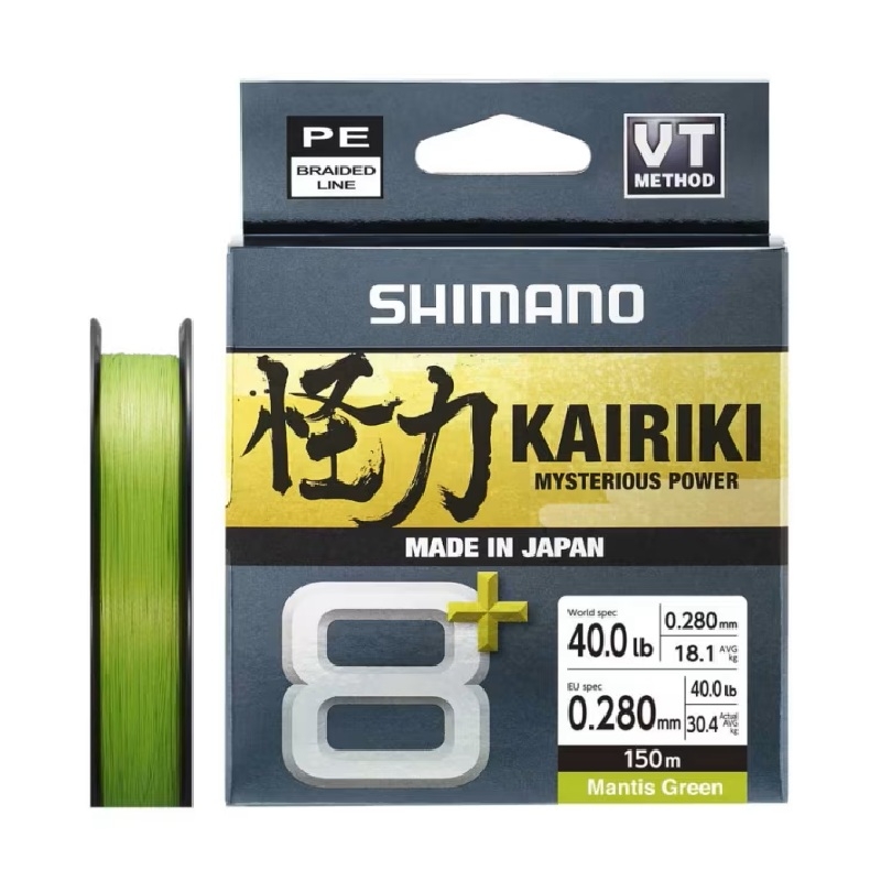 Shimano Line Kairiki 8+ 150m 0.28mm 30.4kg M Green