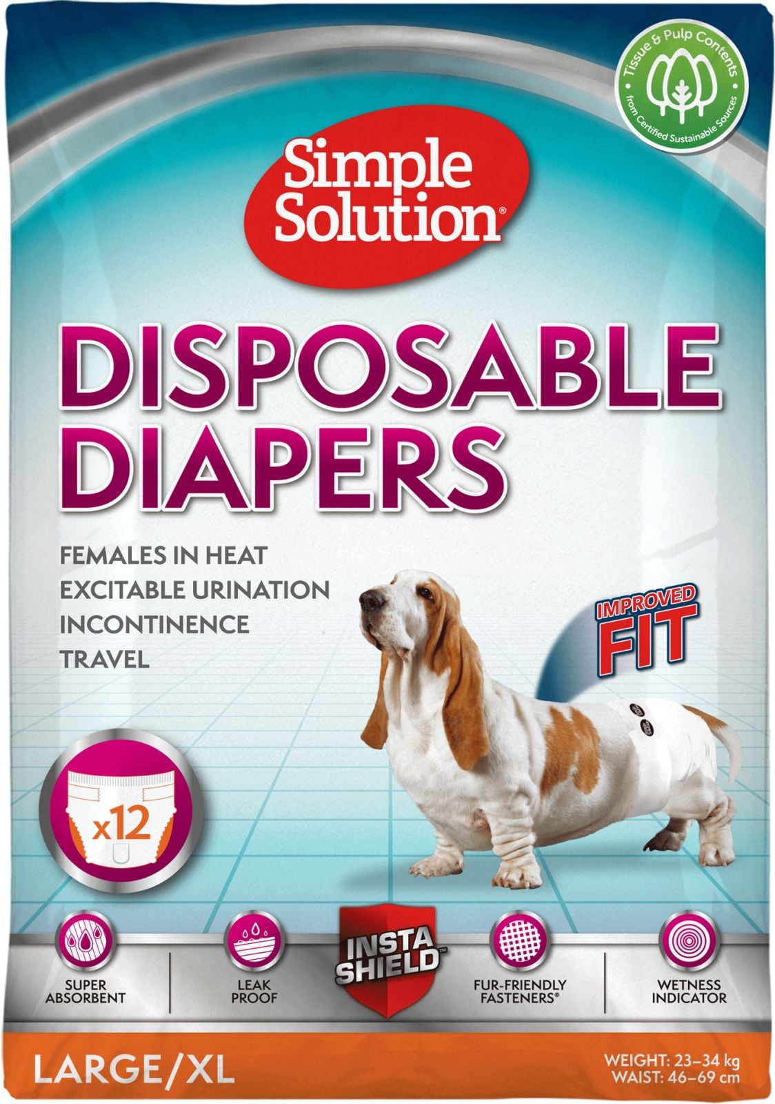 Disposable Diapers 12 pcs L-XL