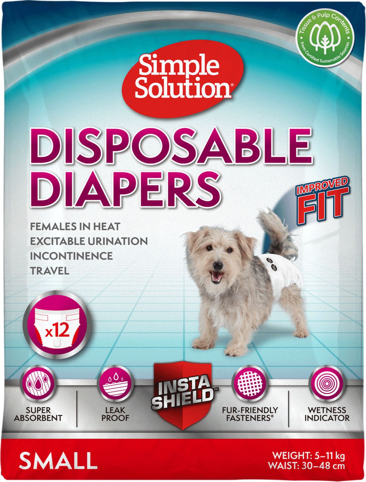 Disposable Diapers 12 pcs S