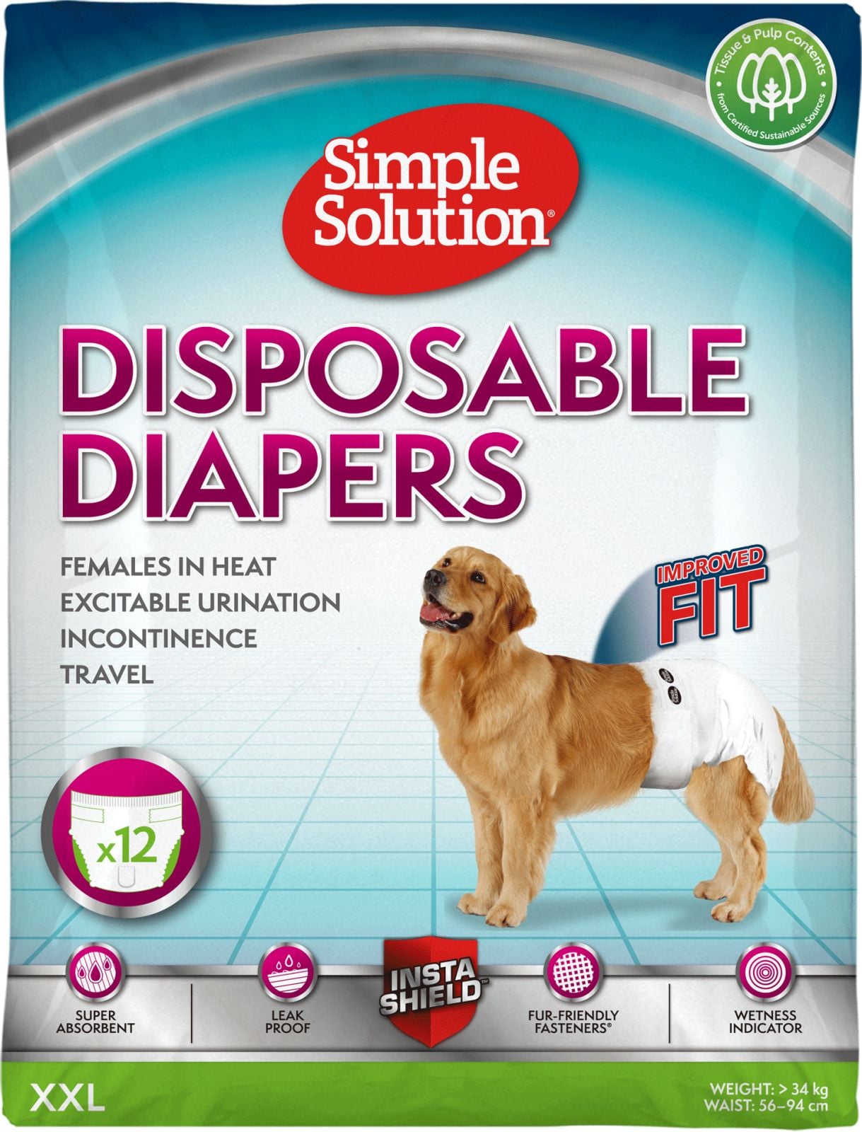 Disposable Diapers 12 pcs XXL