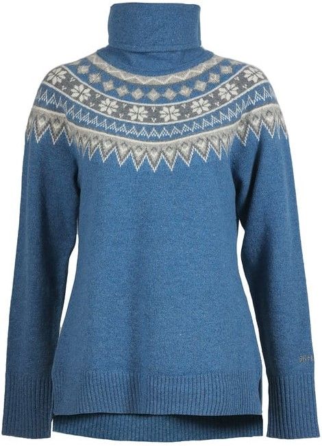 Scandinavian Roll Neck Blue Denim