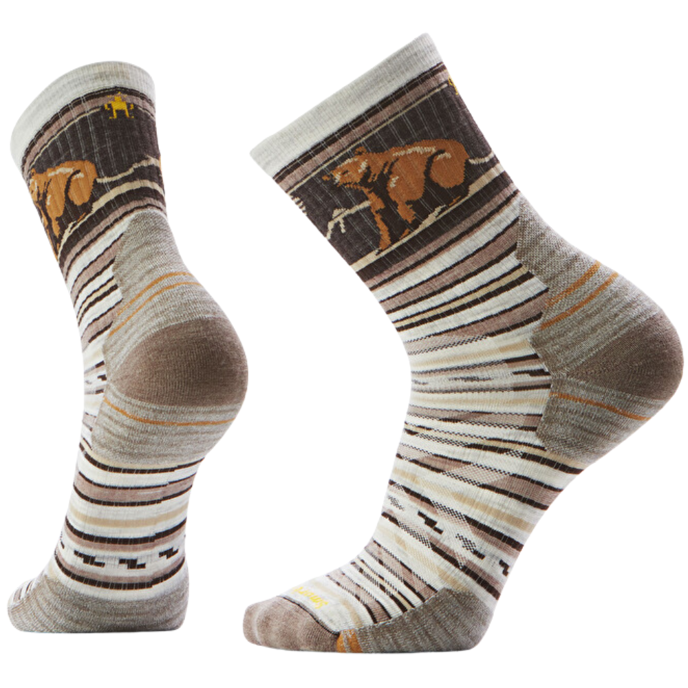 Hike Targeted Bear Stripe Mid Crew Ash