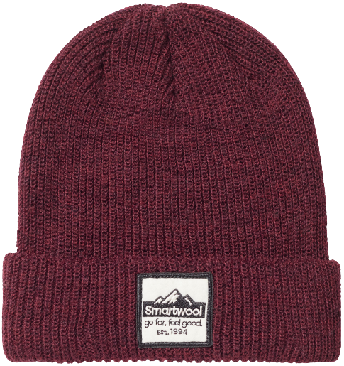 Patch Beanie Black Cherry One Size