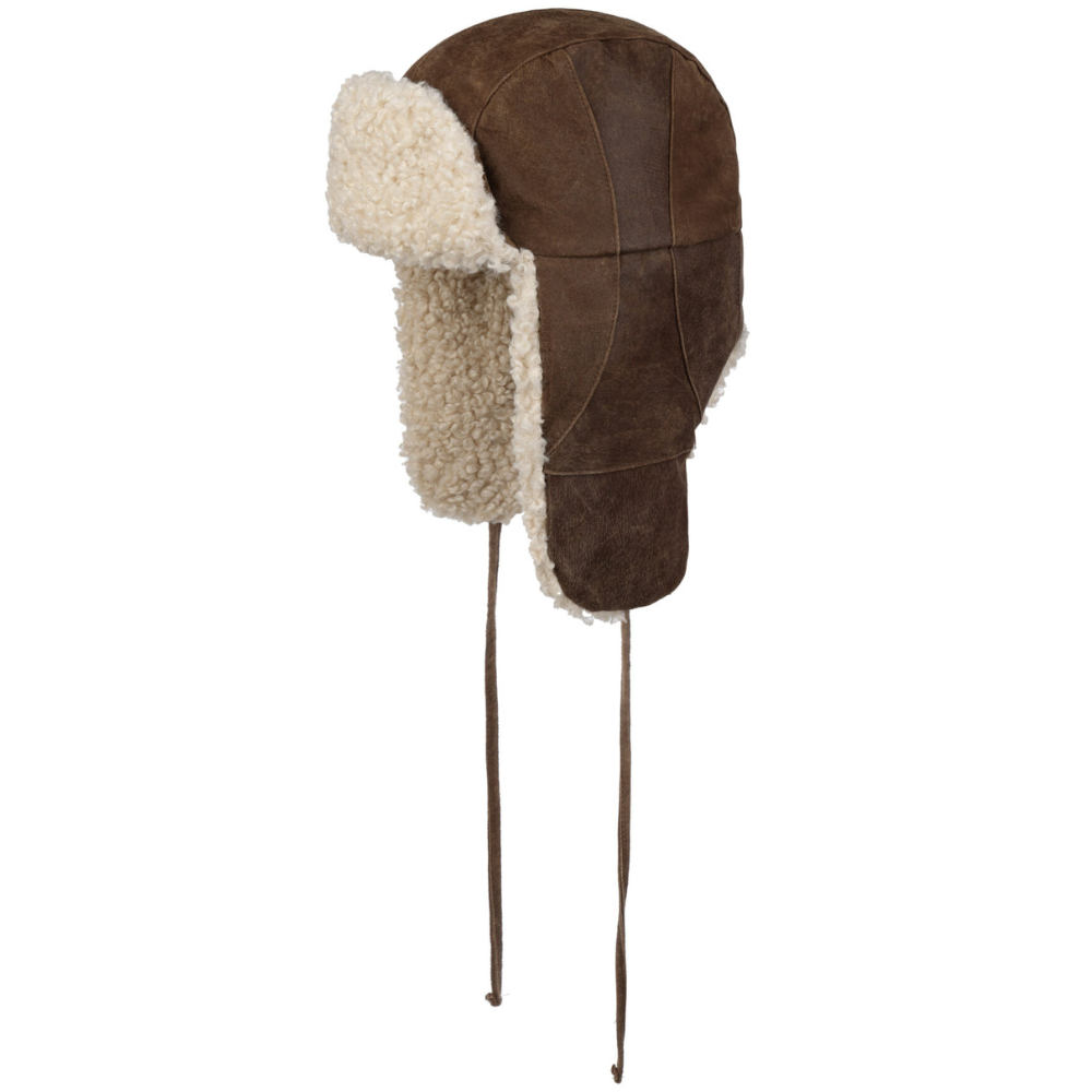 Bomber Cap Waxed Pigskin Brown