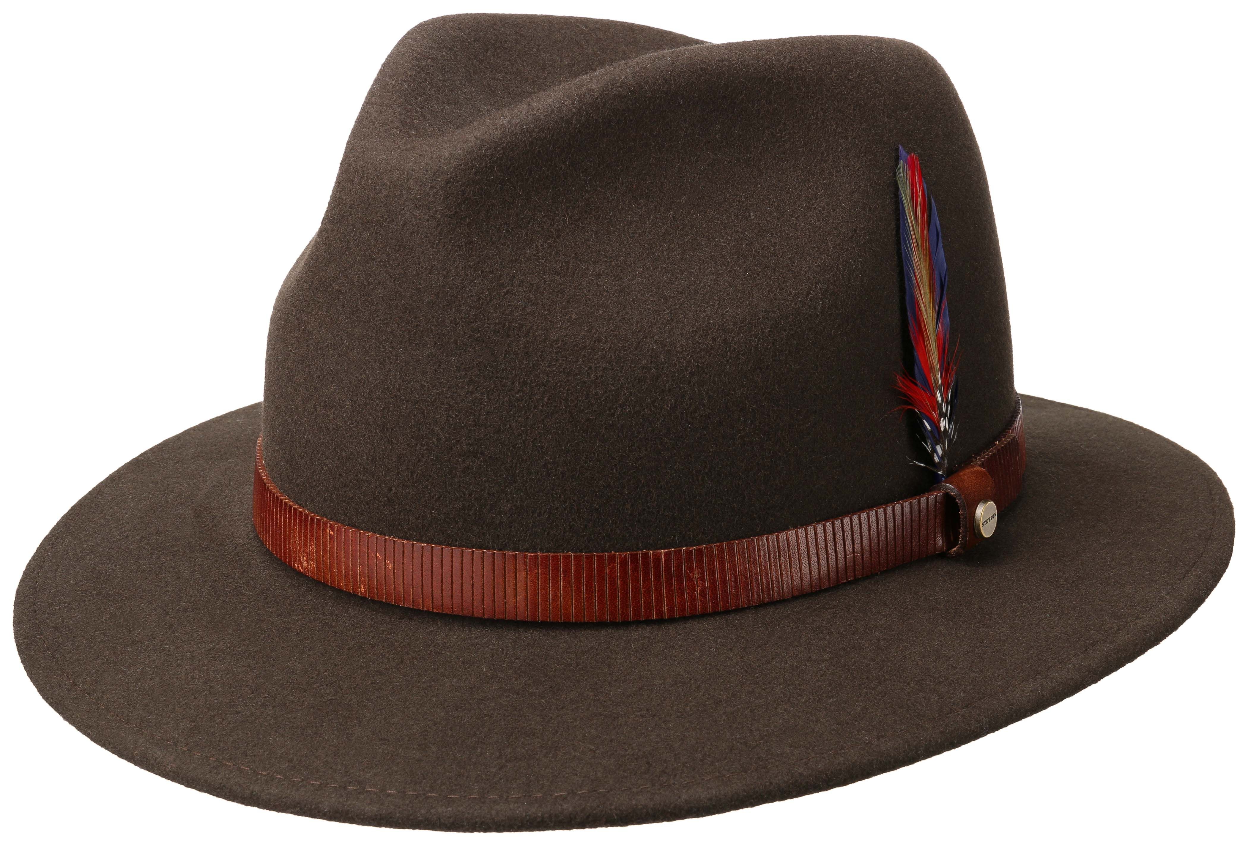 Traveller Woolfelt Leather Band Brown