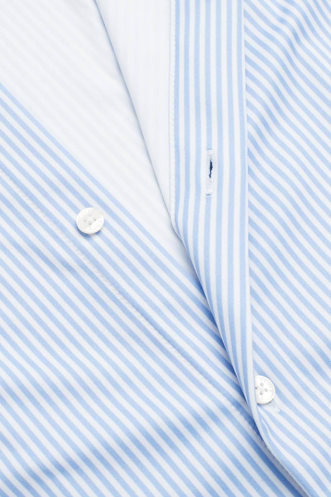 Zeno Slim Oxford Stripe