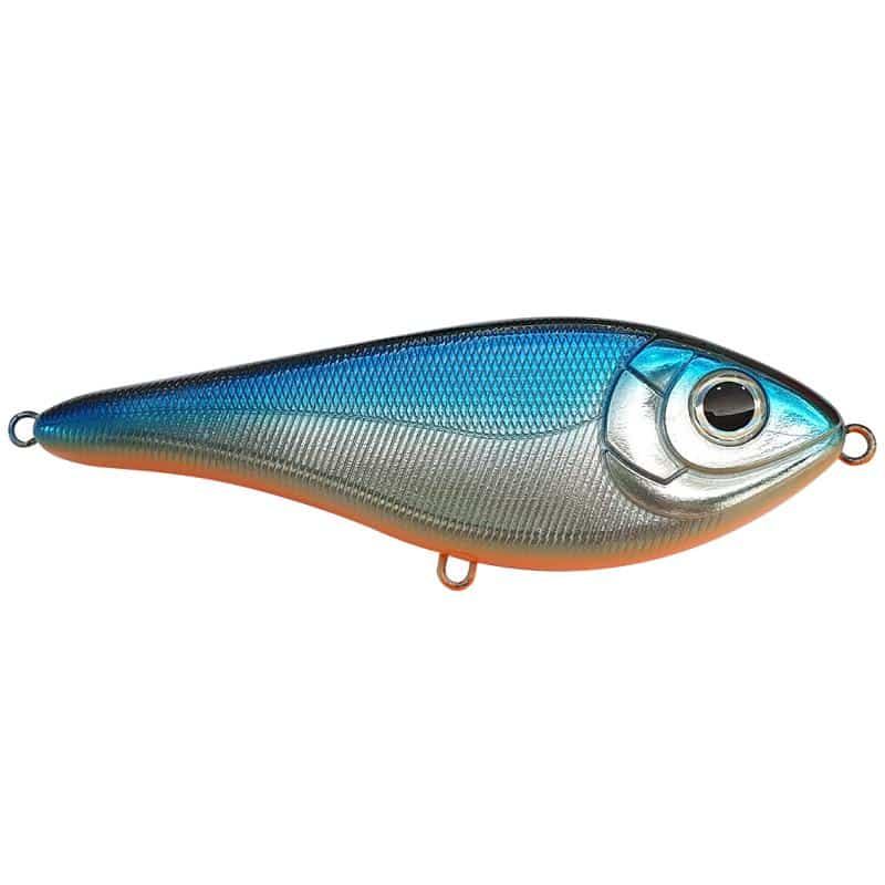 Strike Pro Buster Swim Bait Slow Sink 13cm 65g - Blue Chrome OB