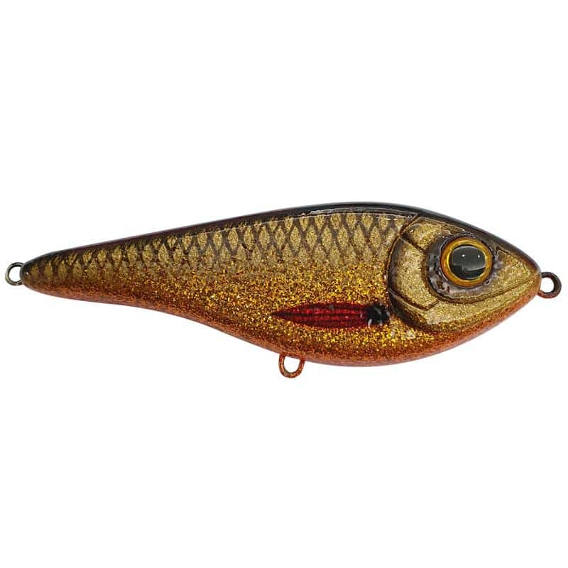 Strike Pro Buster Swim Bait Slow Sink 13cm 65g - Golden Roach