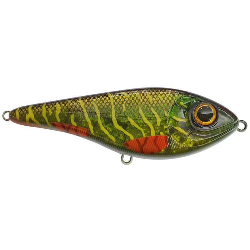 Strike Pro Buster Swim Bait Slow Sink 13cm 65g - Green Motoroil