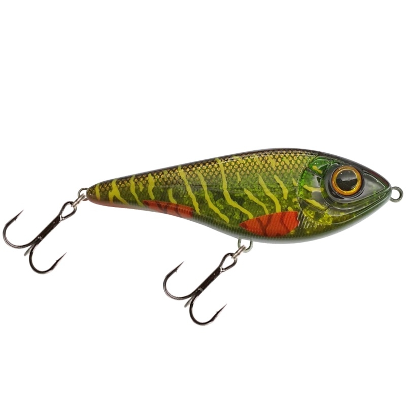 Strike Pro Buster Swim JR Slow Sink 10,5cm 40g - Green Motoroil Pike UV