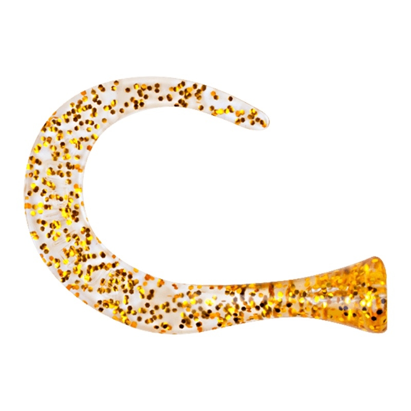 Strike Pro Guppie Tail Jr 3 Curly / 1 Paddle - Gold/Gold Glitter
