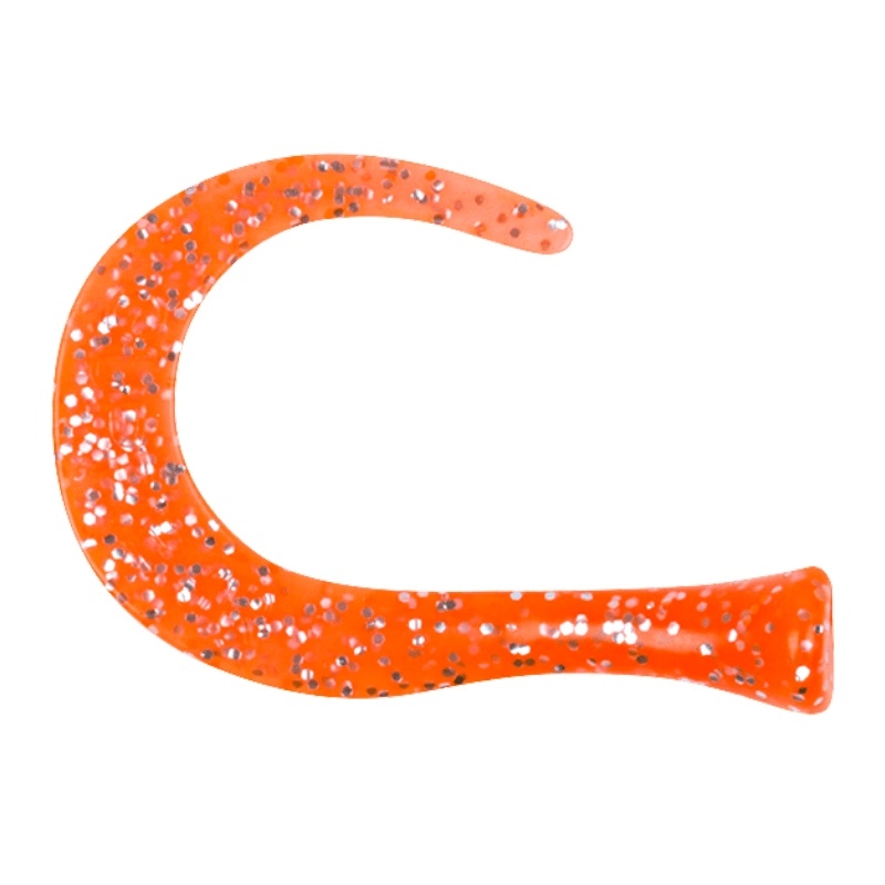 Strike Pro Guppie Tail Jr 3 Curly / 1 Paddle - Orange/Gold Glitter