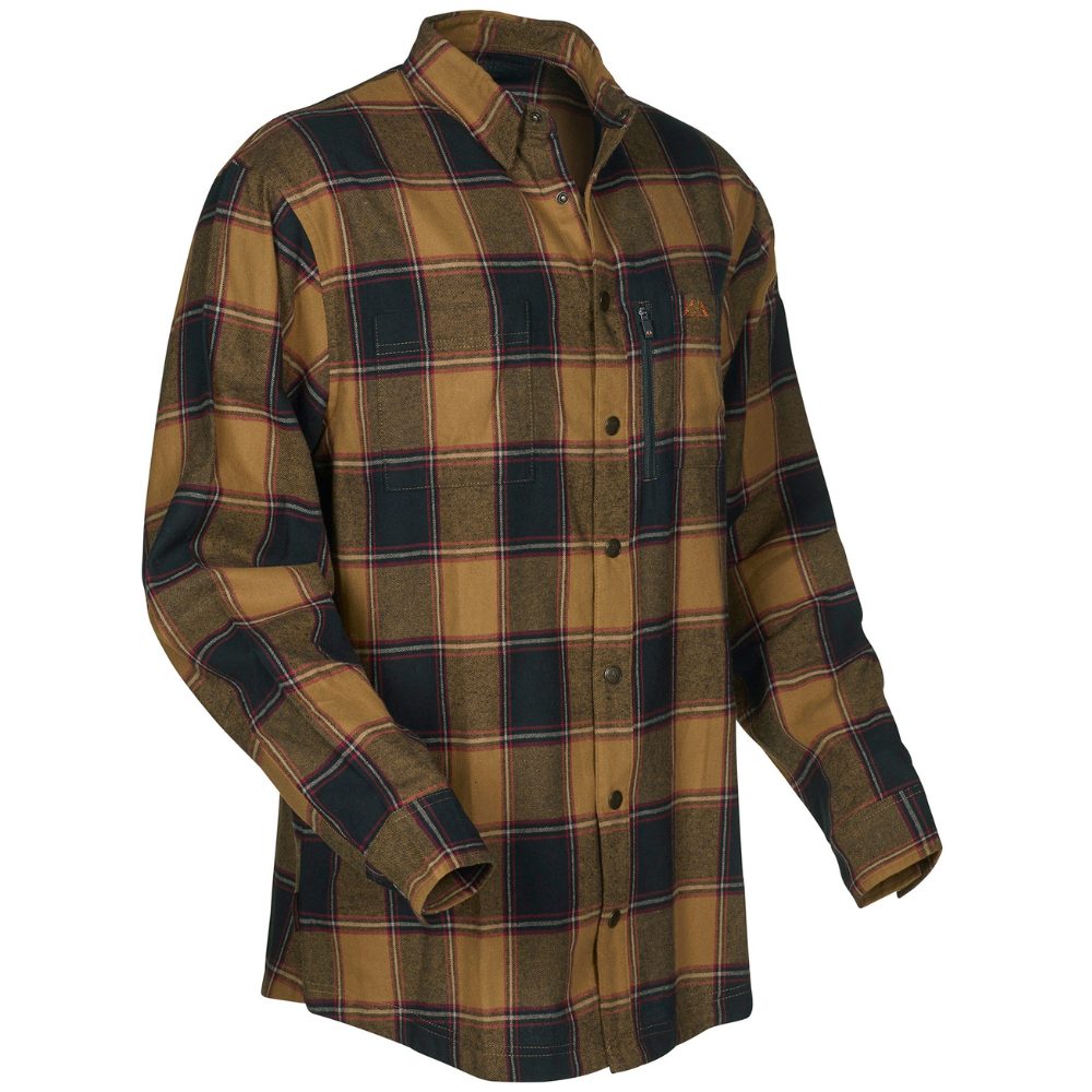 M's Crest Cotton Shirt Dark Sand