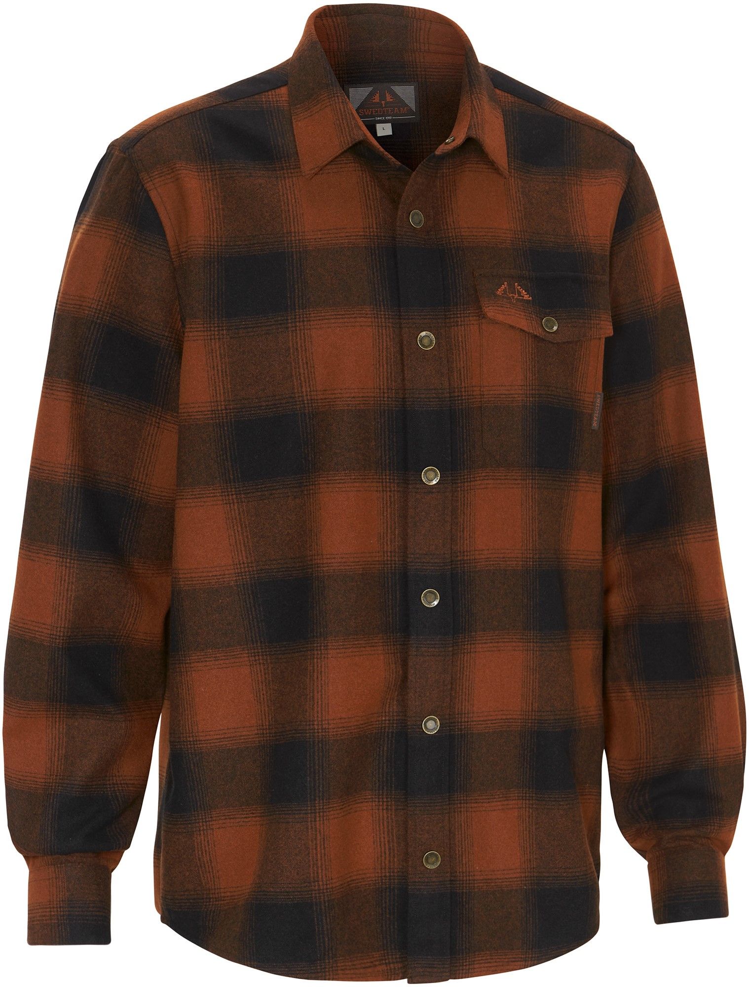M's Lynx Wool Shirt Dark Orange