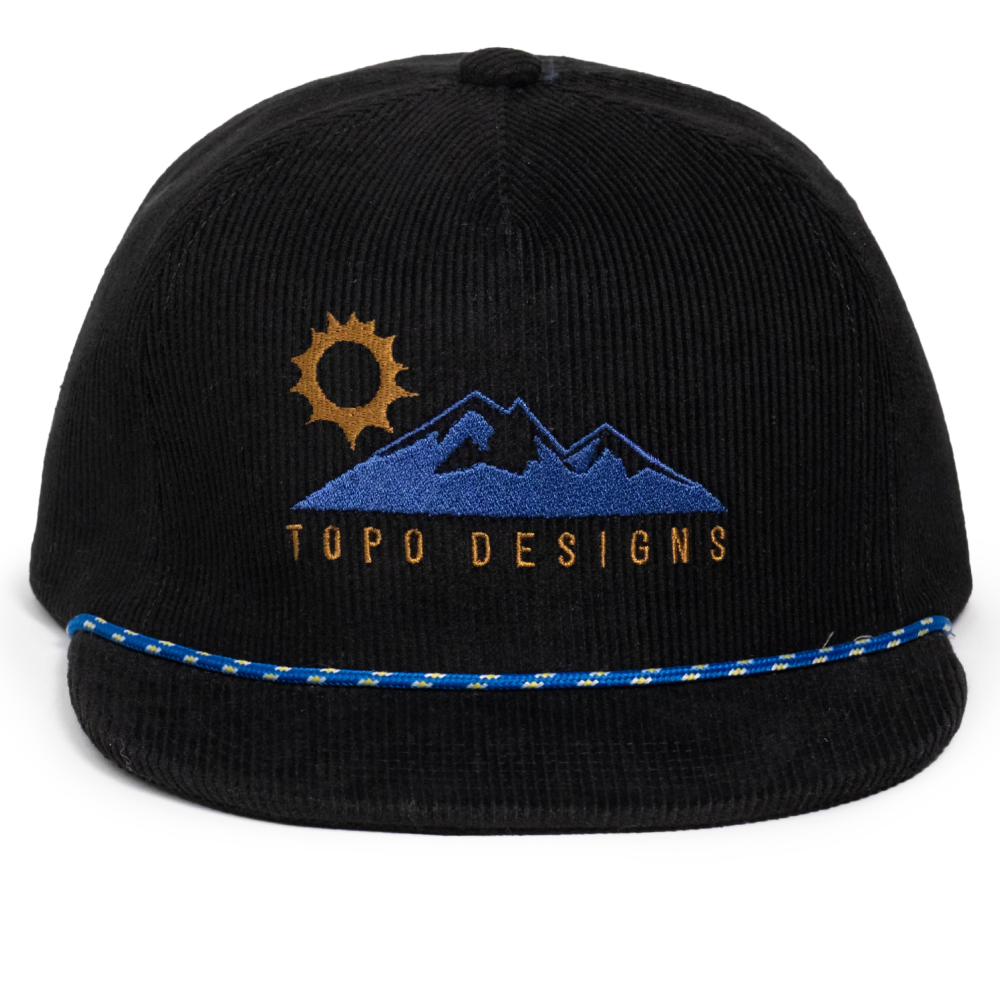 Corduroy Trucker Hat - Alpine View Black