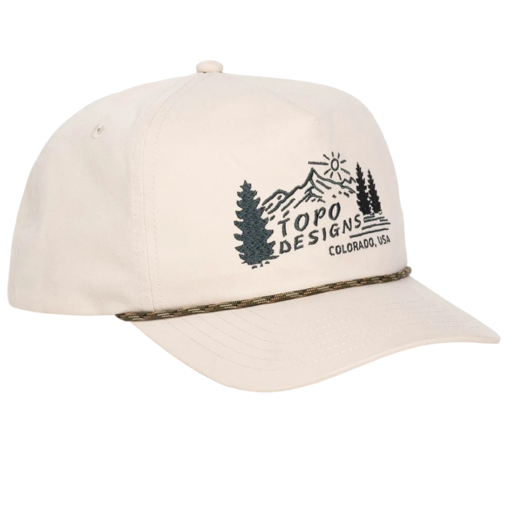 Twill Rope Cap - Mountain Scene Bone White
