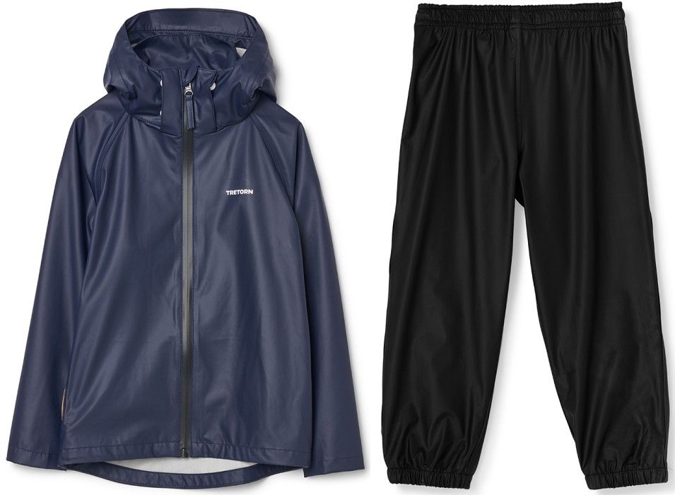 Kids Packable Rainset Navy