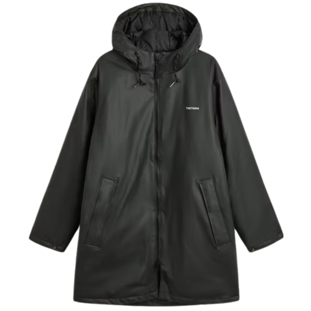 Wings Padded Raincoat Unisex Black