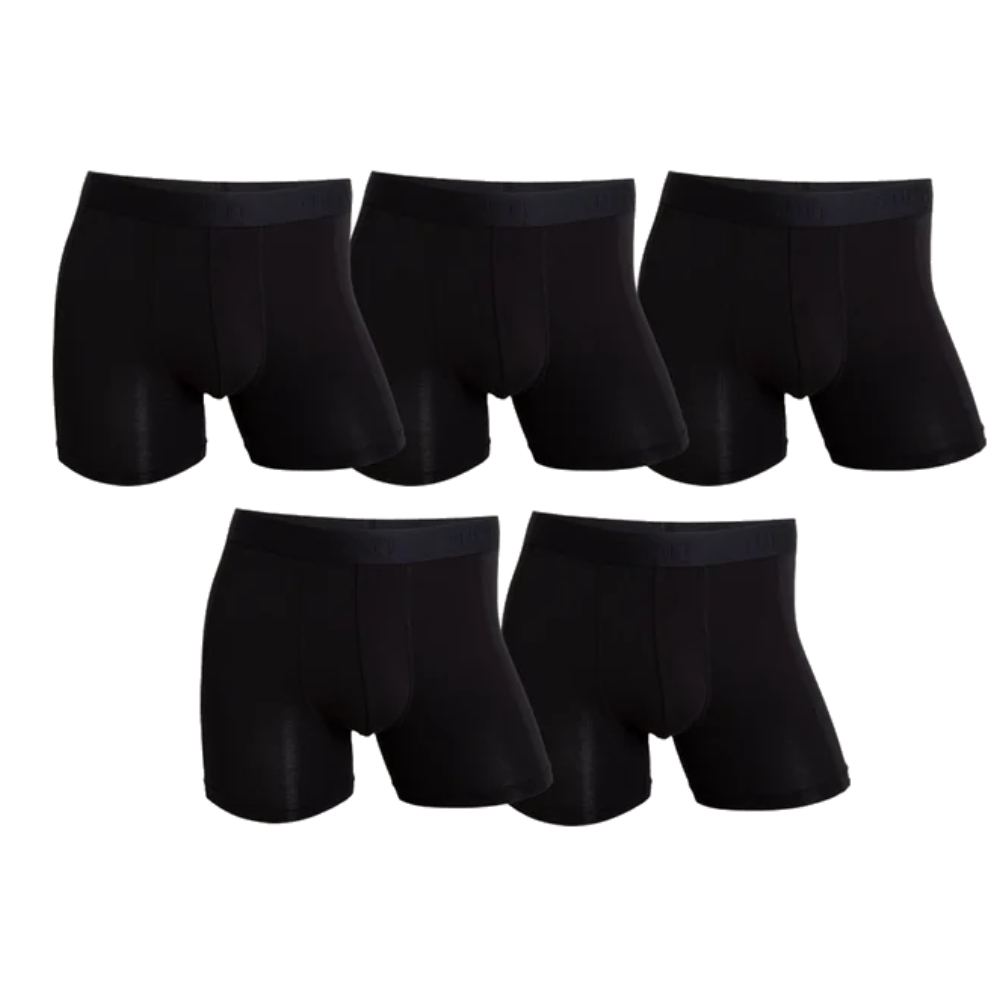 M's Softboost Boxer Briefs 5-Pk Black Beauty