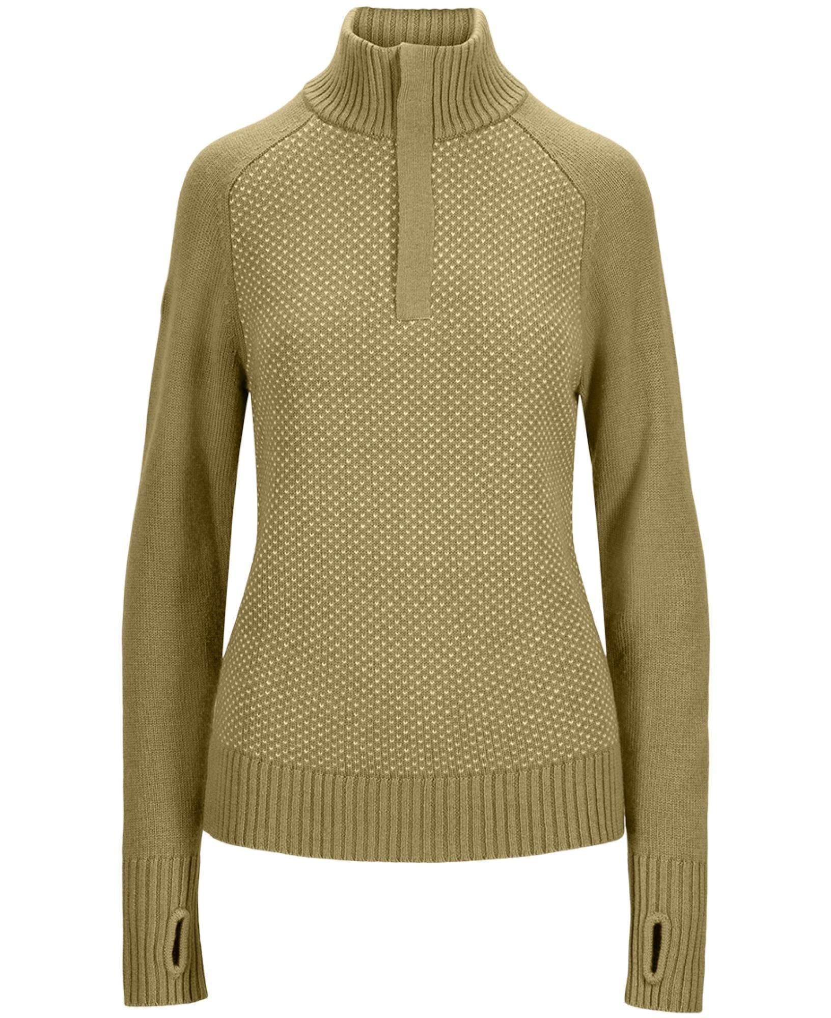 W Robin Low Half Zip Khaki