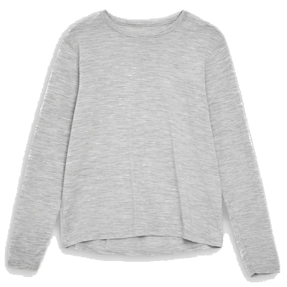 W's Clover Merino Long Sleeve Mid Grey Melange