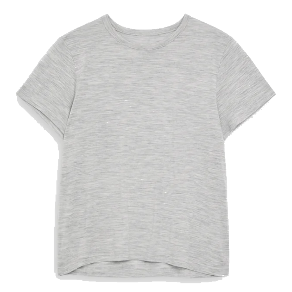 W's Clover Merino Tee Mid Grey Melange