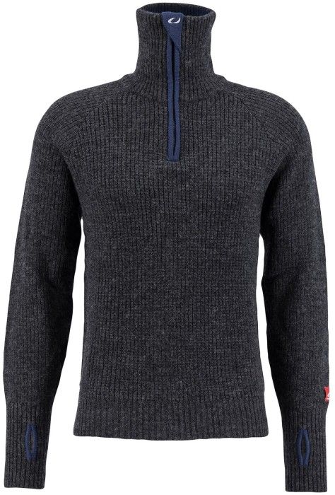 Rav Sweater w/zip Grey Melange