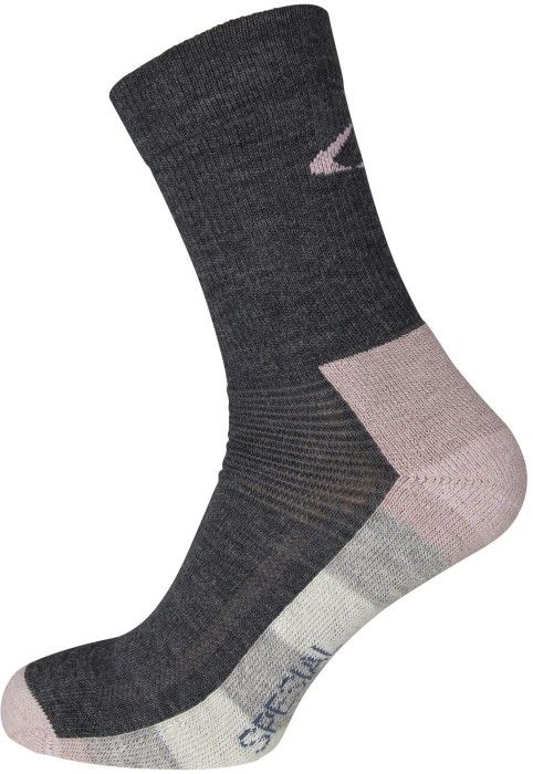 Spesial Sock Charcoal Melange/Sweet Pink