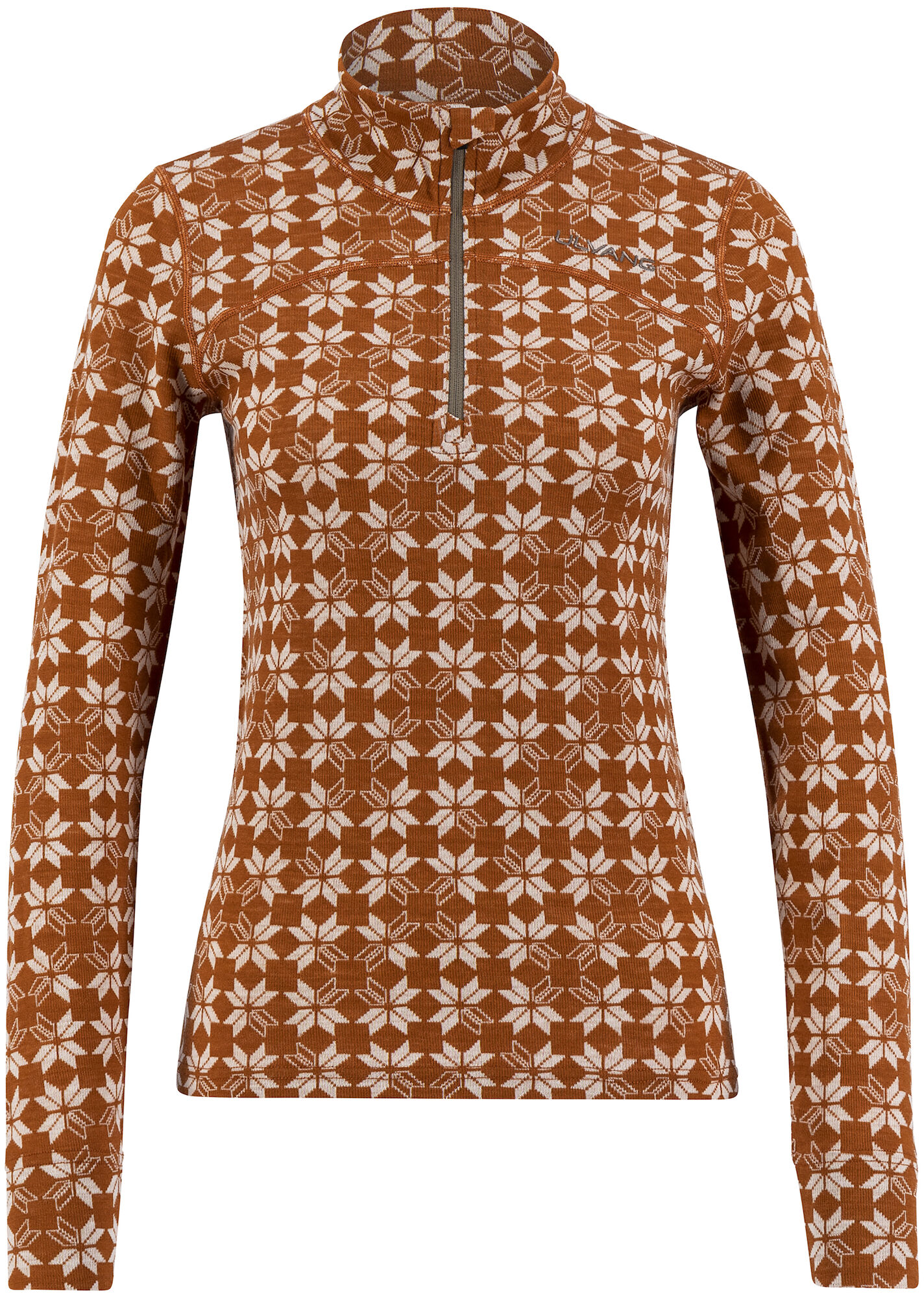W's Maristua Turtle Neck W/Zip Bombay Brown/Vanilla