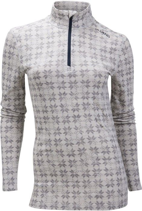 W's Maristua Turtle Neck with Zip Vanilla/Grey Melange