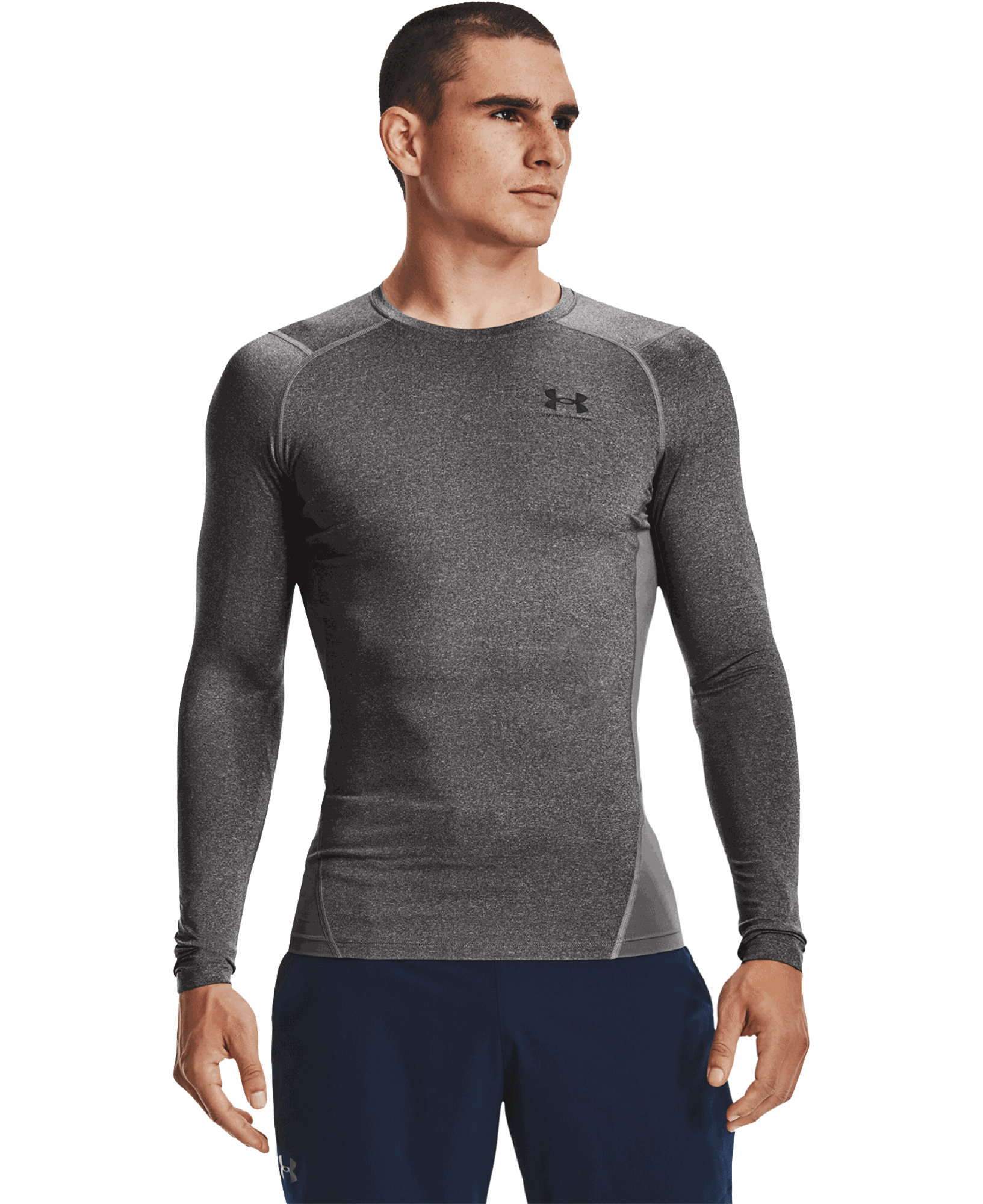 HeatGear Armour Comp LS Carbon Heather/Black