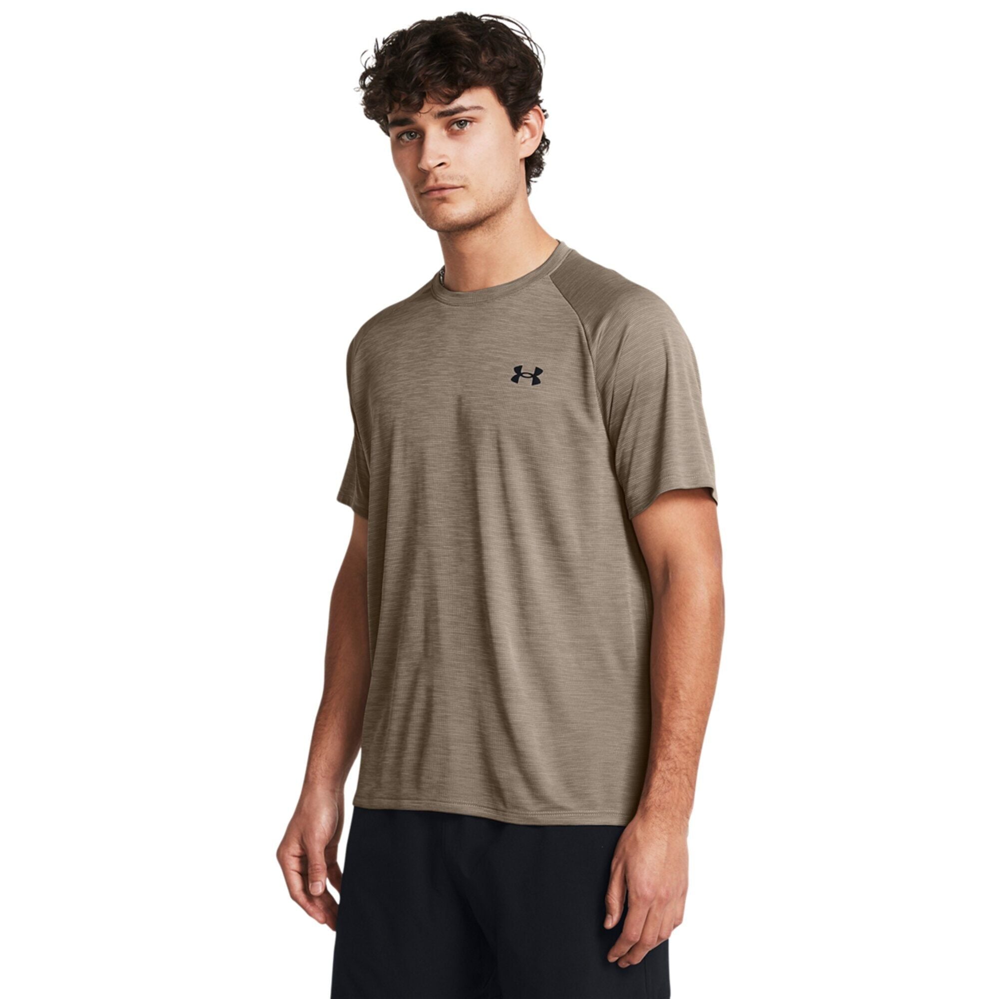 Tech Textured Short Sleeve Taupe Dusk