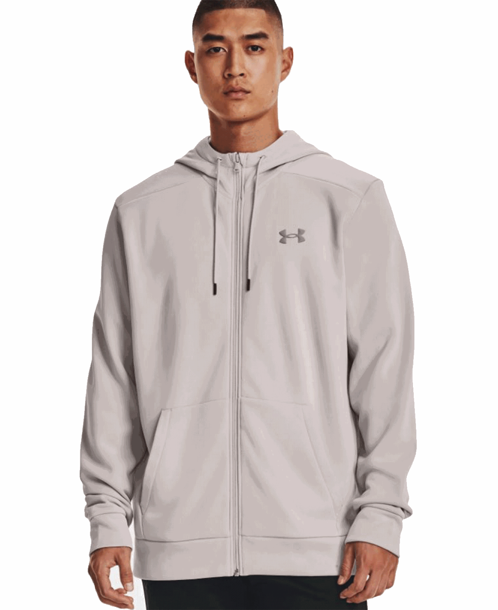 UA Armour Fleece FZ Hoodie Ghost Gray/Pewter