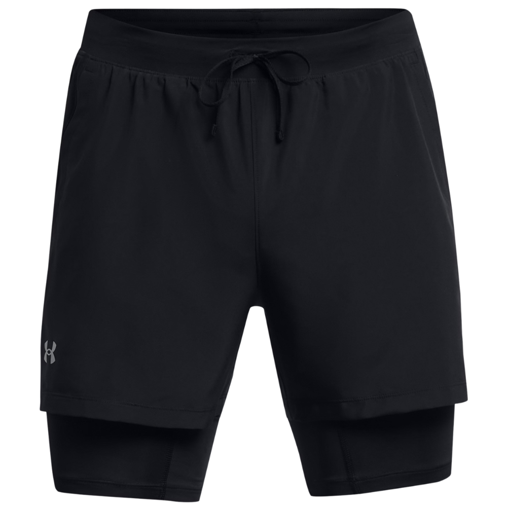 UA Launch 5'' 2-In-1 Shorts Black