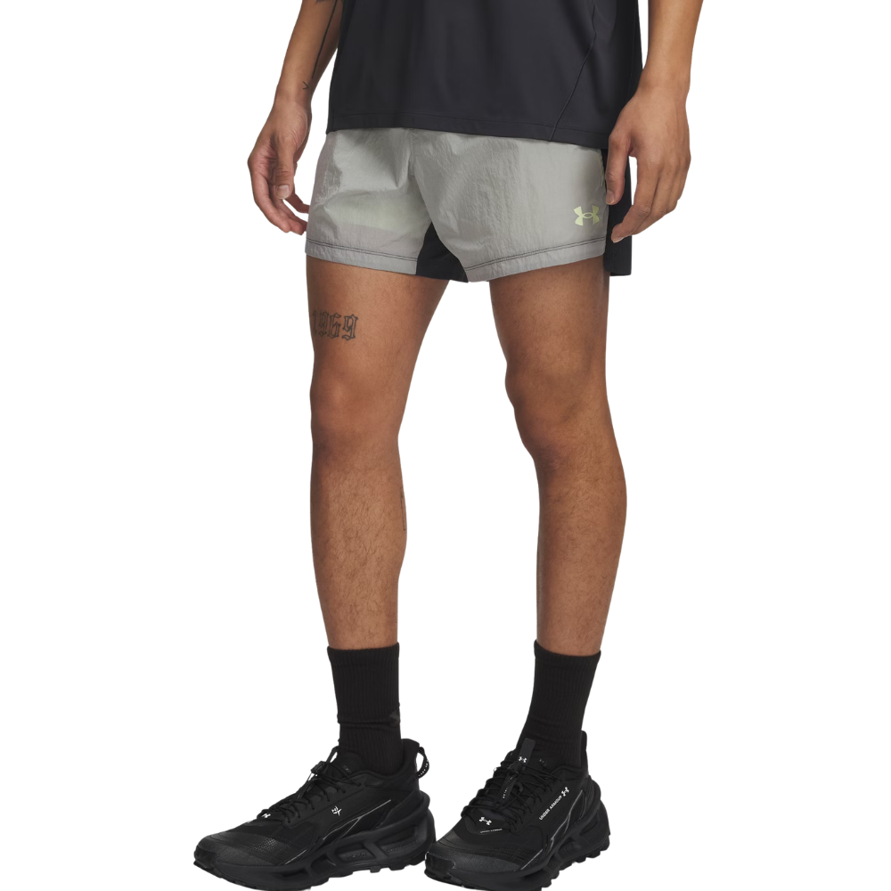 UA M's Trail Run 5' Lined Short Titanium