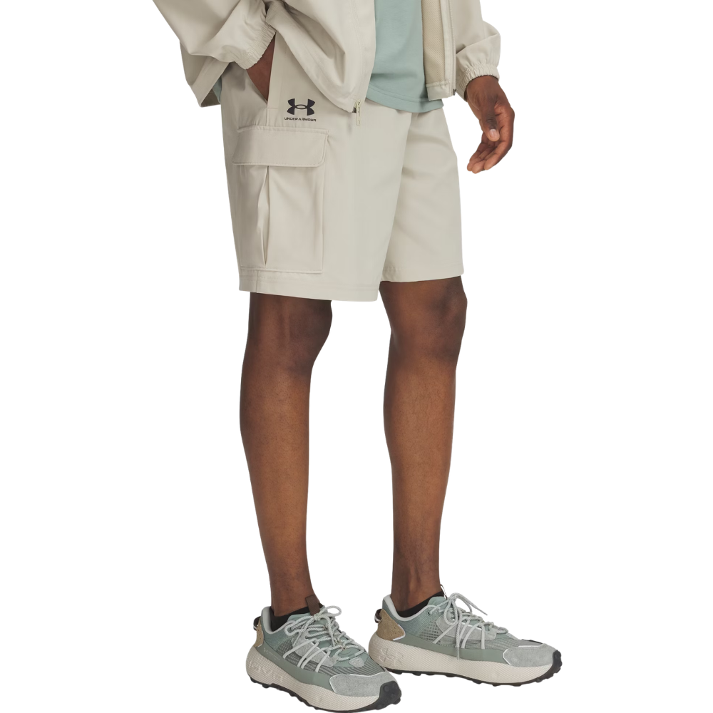 Ua Vibe Woven Cargo Short Khaki Base / Black
