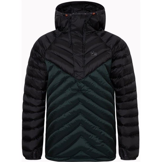 M Övik Down Anorak Emerald Green And Carbon Black