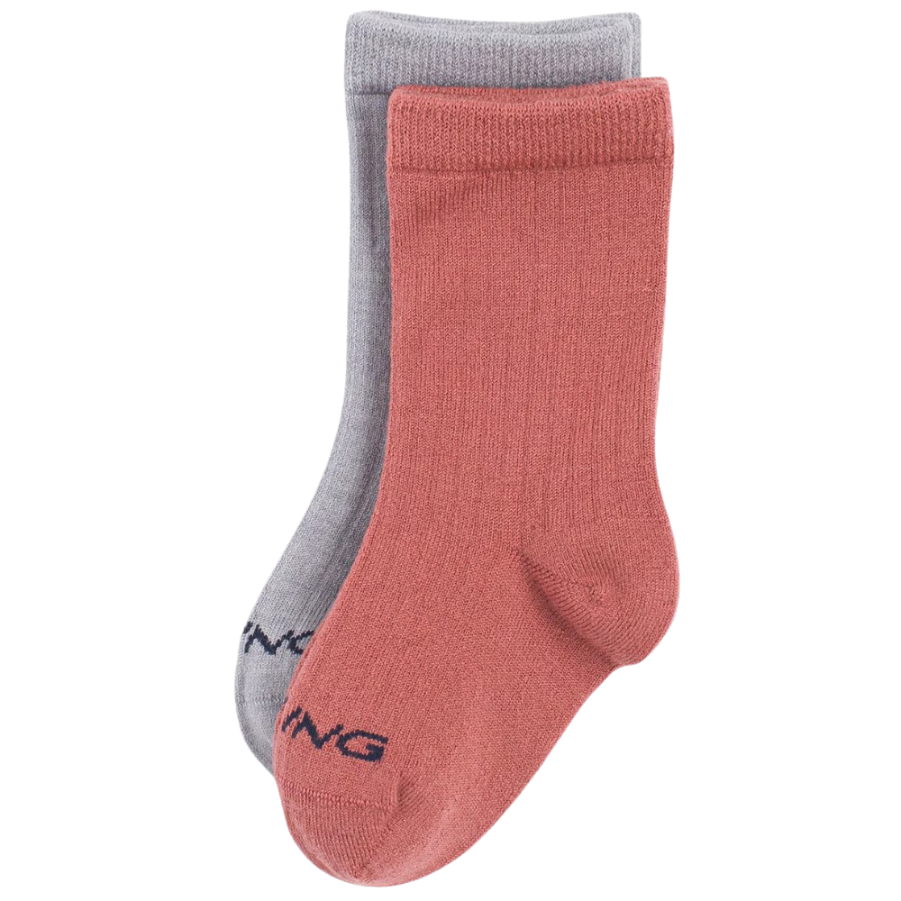 Toasty 2 Pack Wool Socks Kids Pink