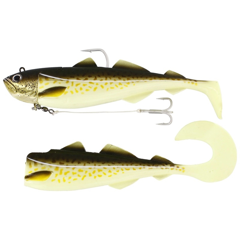 Westin Crazy Daisy Jig 400g 27cm Glow Gadus #8/0+#3/0 1+2pcs