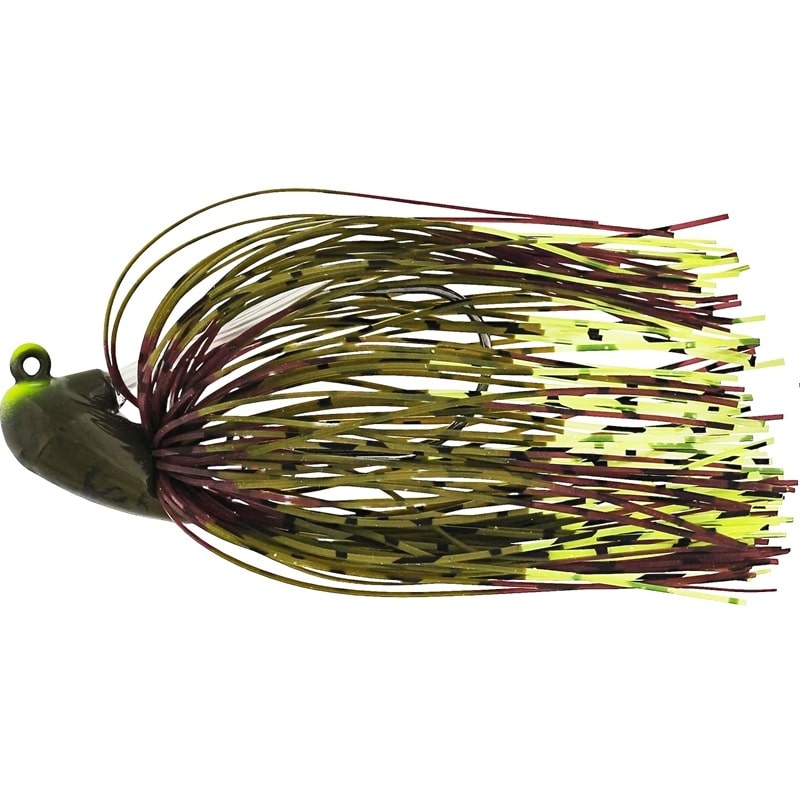 Westin Slide-Up Rubber Jig Tungsten #3/0 11g Green Pumpkin/Chartreuse 1pcs
