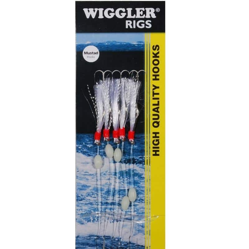 Wiggler Hekle Flasher Rig Sølv Krokstørrelse 3/0