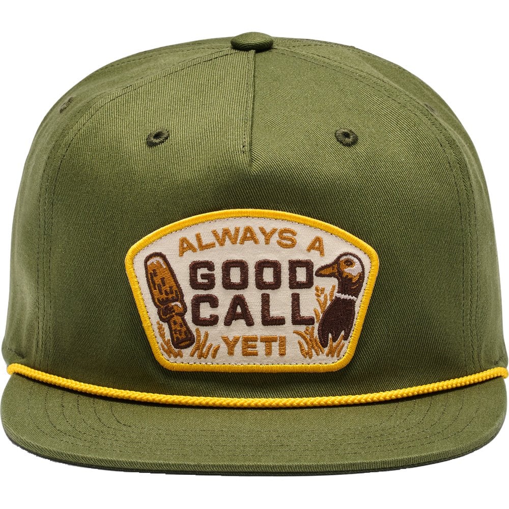 Good Call Flat Brim Rope Hat Dark Green